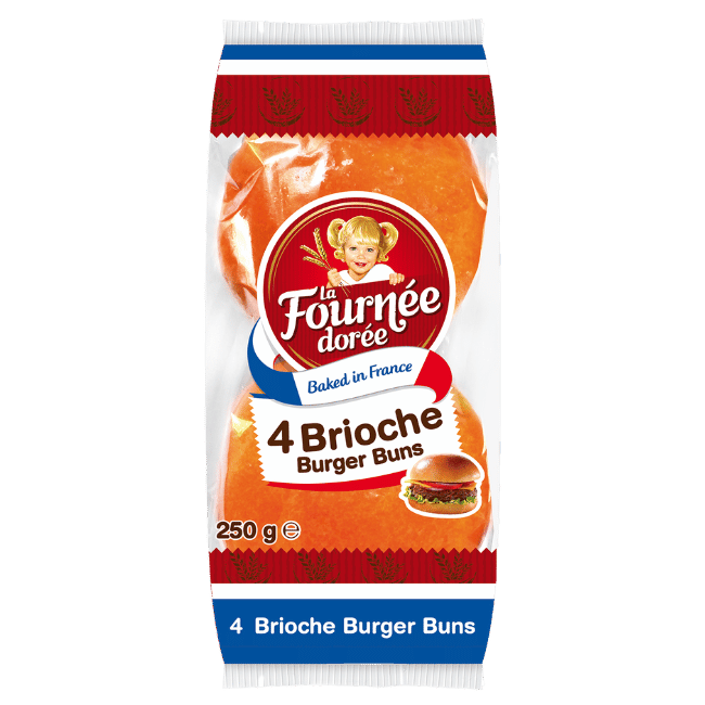 4 Brioche Burger Buns