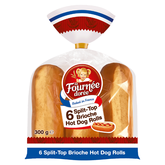 6 Split-top Brioche Hot Dog Rolls