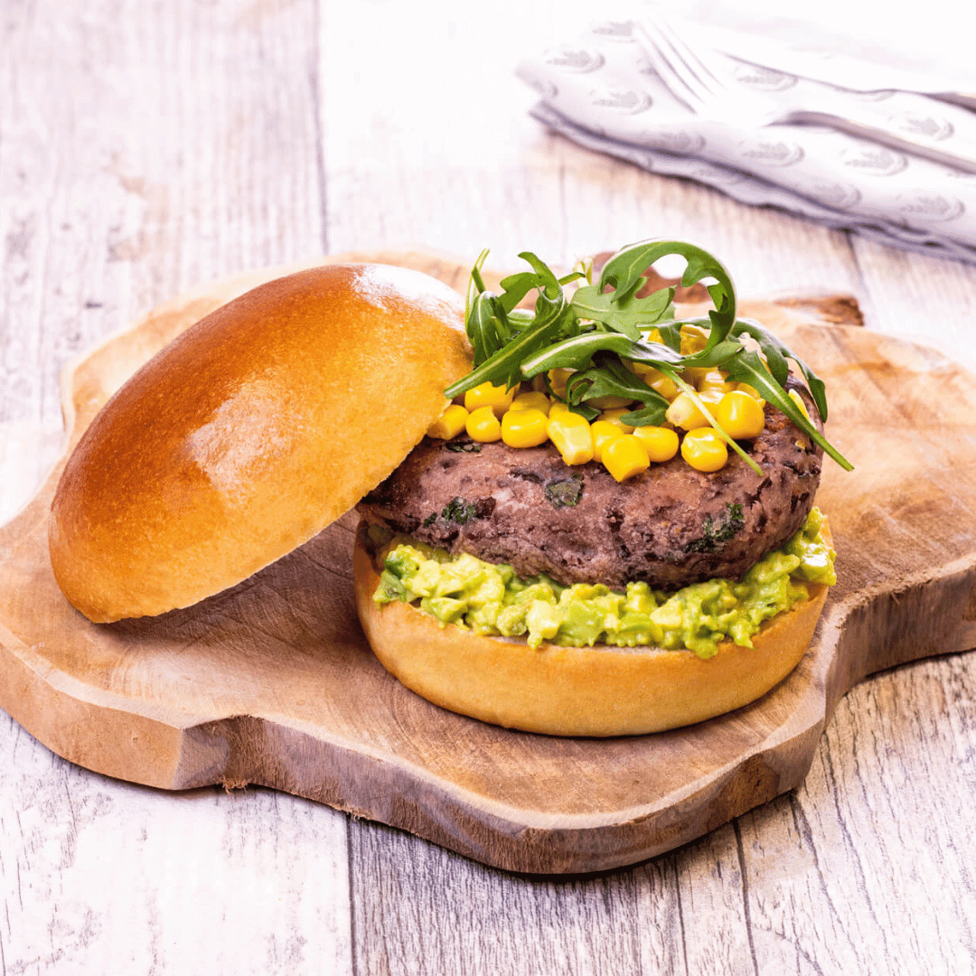 veggie-brioche-burger-red beans-and-avocado